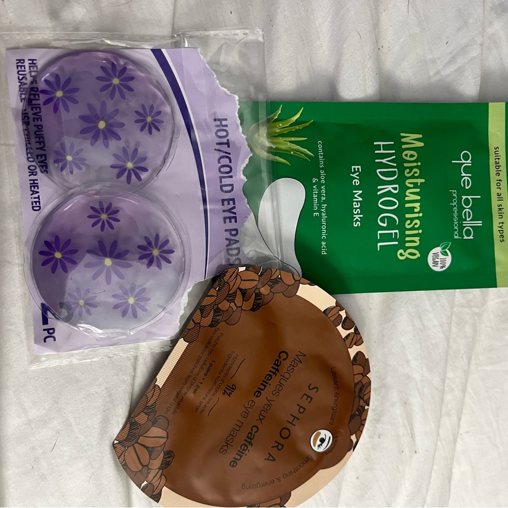 Sephora Eye Mask Collection with Purple, Green, and Brown